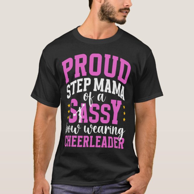 Stolze Stiefmutter eines Cheerleader-Stiefmutter C T-Shirt (Vorderseite)