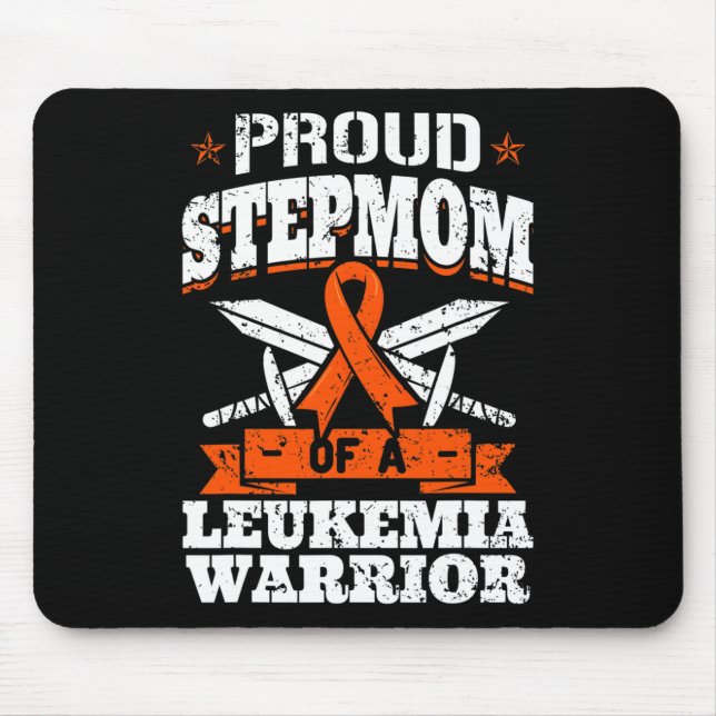 Stolze Stiefmutter eines Leukämie-Kriegers Awarene Mousepad (Vorne)
