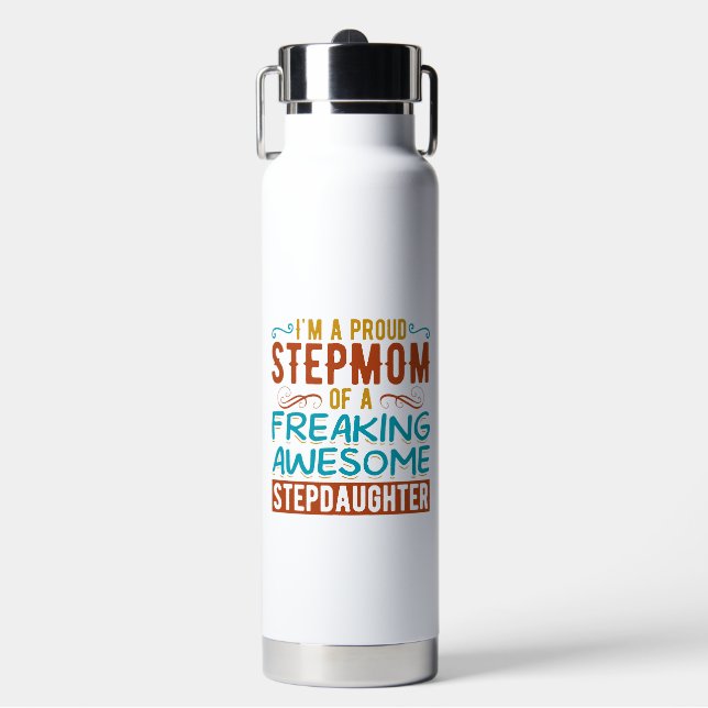 Stolze Stiefmutter Stieftochter Zitat Geschenk Trinkflasche (Vorderseite)