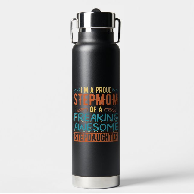 Stolze Stiefmutter Stieftochter Zitat Geschenk Trinkflasche (Vorderseite)