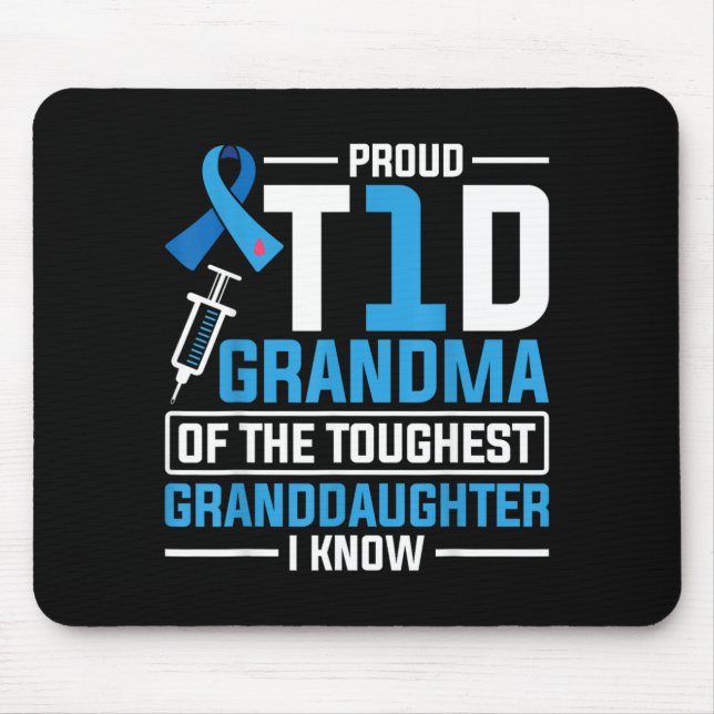 Stolze T1d-Oma Großeltern Typ-1-Diabetes Mousepad (Vorne)