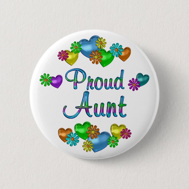 Stolze Tante Button (Vorderseite)