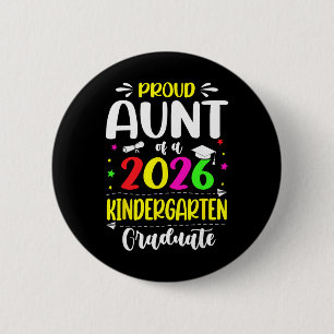 Stolze Tante Cl von 2026 Kindergarten-Absolventen Button