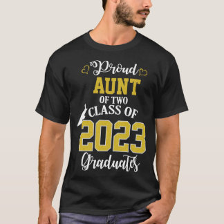 stolze Tante der Klasse von 2023 Absolvent zwei T-Shirt