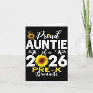 Stolze Tante des 2026er Vorschulabsolventen Mutter Karte