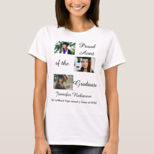 Stolze Tante des Absolventen Benutzerdefinierte Fo T-Shirt