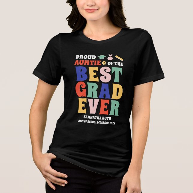 Stolze Tante des Besten Grad je Tri-Blend Shirt (Vorderseite)