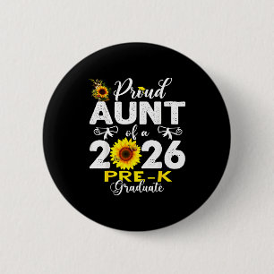 Stolze Tante des Vorschulabsolventen 2026 zum Mutt Button