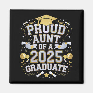Stolze Tante einer 2025 Abschluss-Graduate-Familie Magnet