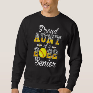 Stolze Tante eines 2022 Senior Leopard Softball Ga Sweatshirt