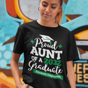 Stolze Tante eines 2023 Absolventen schwarzen grün T-Shirt
