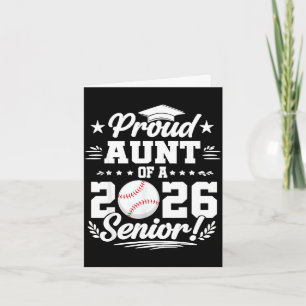 Stolze Tante eines 2026 Senior Baseball Absolvente Karte
