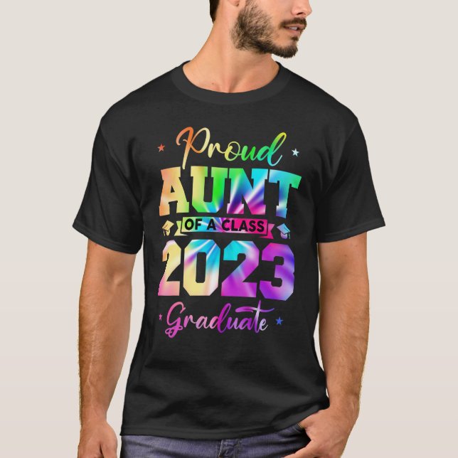 Stolze Tante eines Absolventen 2023 Senior 23 Fami T-Shirt (Vorderseite)