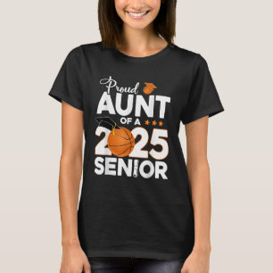 Stolze Tante eines Basketball-Absolventen der Ober T-Shirt