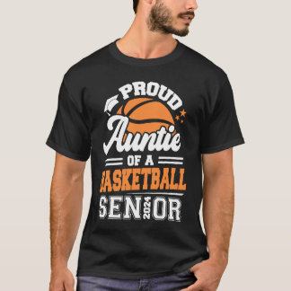 Stolze Tante eines Basketballs Senior 2024 Abitur T-Shirt