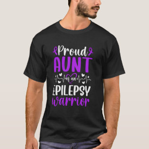 Stolze Tante eines Epilepsie-Kriegers Tante Epilep T-Shirt