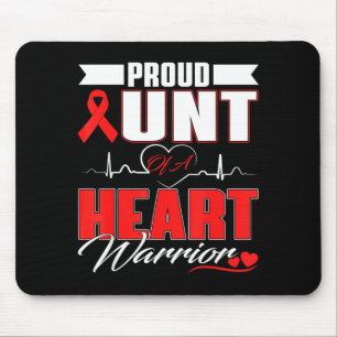 Stolze Tante eines Herzens Kriegers Herzkrankheit Mousepad