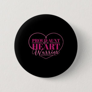 Stolze Tante eines Herzkriegers Button