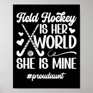Stolze Tante Field Hockey Tante eines Field Hockey Poster
