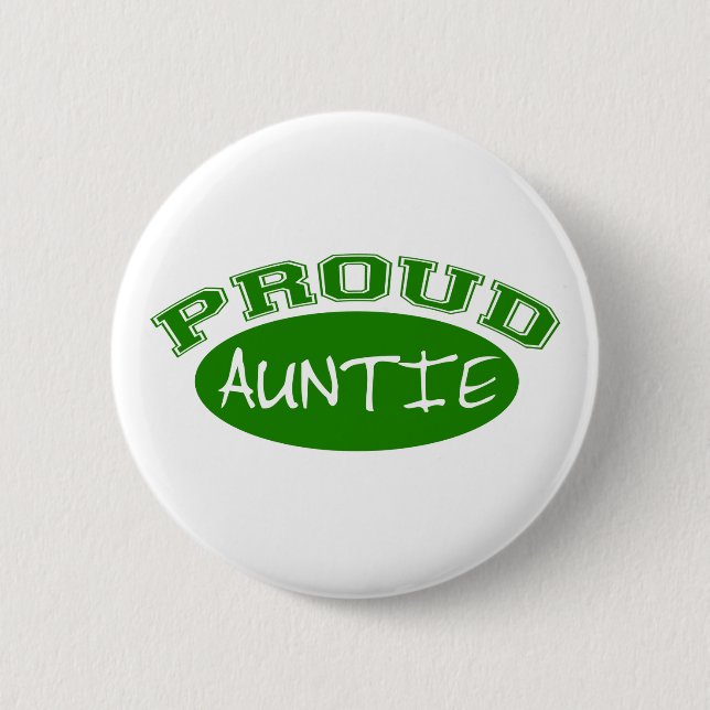 Stolze Tante (Grün) Button (Vorderseite)