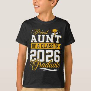 Stolze Tante Klasse 2026 Absolvent Grafik Kunst T-Shirt
