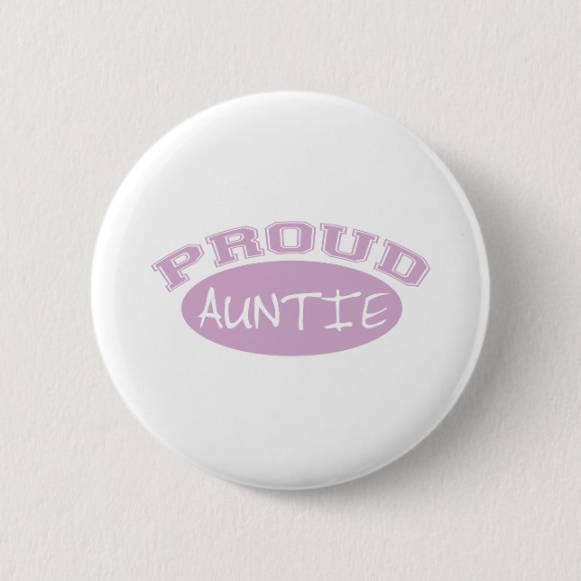 Stolze Tante (Rosa) Button (Vorderseite)
