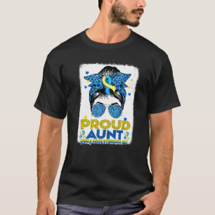 Stolze Tante Unordentlicher Dutt Leopard Brill Aut T-Shirt