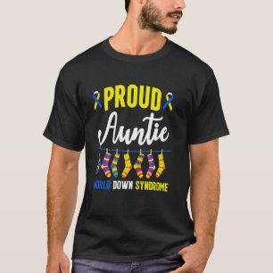 Stolze Tante Welt Down-Syndrom-Bewusstsein T21 Tri T-Shirt