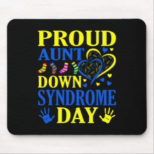 Stolze Tante Welt Down-Syndrom-Tag Bewusstseinsmon Mousepad