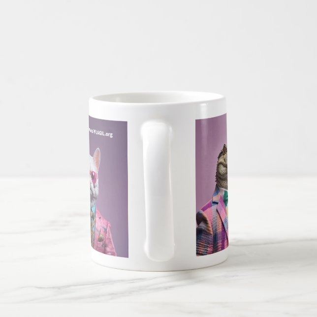 Stolze Tiere: Alligator, Dinosaurier, Katze Kaffeetasse (Henkel)