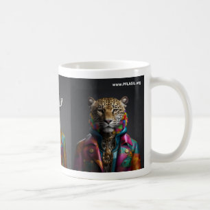 Stolze Tiere: Löwe, Giraffe, Jaguar Kaffeetasse