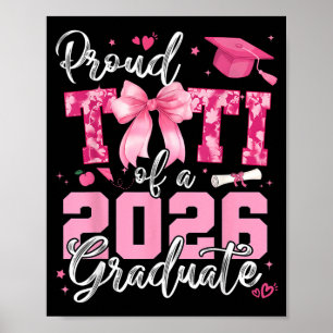 Stolze Titi von 2026 Absolvent Senior Coquette Bow Poster