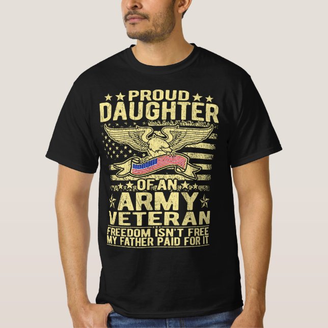 Stolze Tochter des Veteranen der Militärarmee - Fr T-Shirt (Vorderseite)