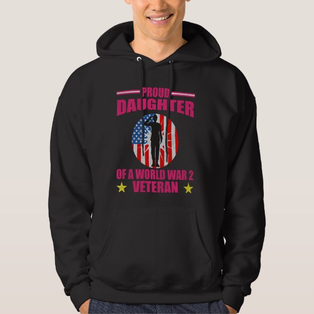 stolze Tochter des Veteranen Patriotic aus dem 2.  Hoodie (Vorderseite)