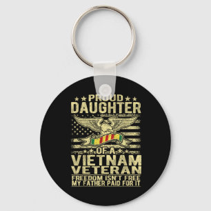 Stolze Tochter des vietnamesischen Veteran US-Flag Schlüsselanhänger
