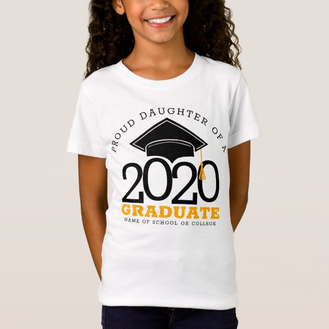 Stolze Tochter eines jeden Abschlusses T-Shirt (Vorderseite)