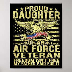 Stolze Tochter eines Luftwaffen-Veteranen freedomP Poster