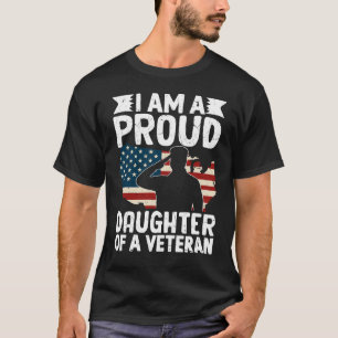 Stolze Tochter eines patriotischen Veteranen-Vater T-Shirt