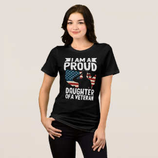 Stolze Tochter eines patriotischen Veteranen-Vater Tri-Blend Shirt