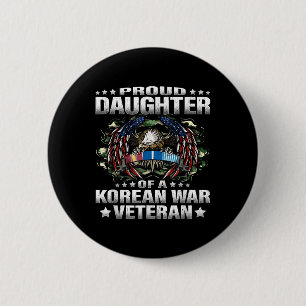 stolze Tochter eines Veteranen-Militärs im Koreakr Button