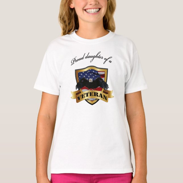 Stolze Tochter eines Veteranen T-Shirt (Vorderseite)