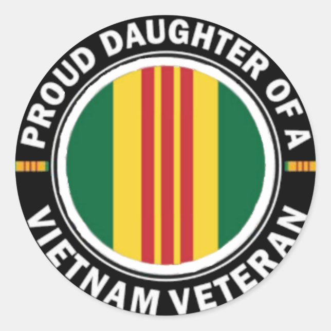 Stolze Tochter eines Vietnam Vet Stickers (Vorderseite)