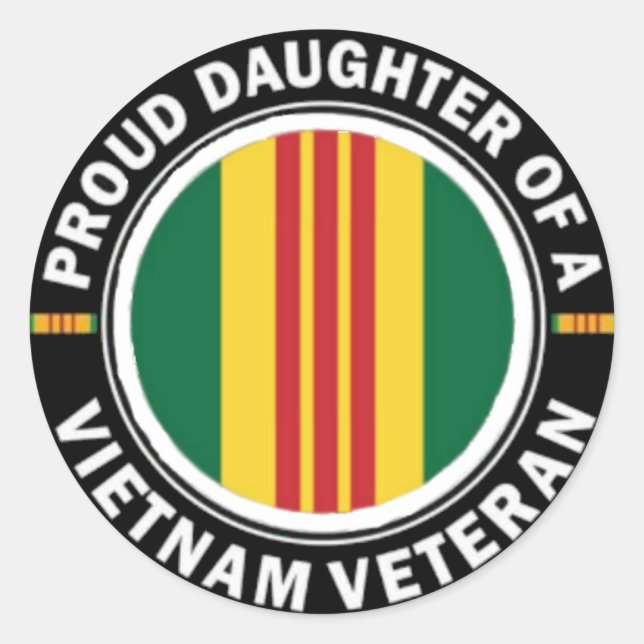 Stolze Tochter eines Vietnam Vet Stickers (Vorderseite)