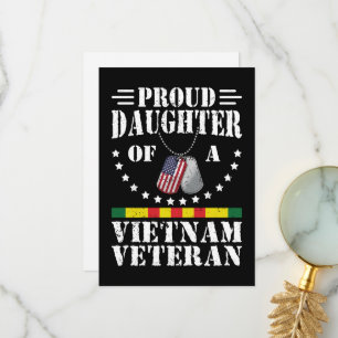 Stolze Tochter eines Vietnam-Veteranen Patriotisch Dankeskarte