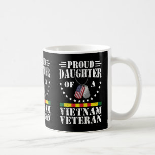 Stolze Tochter eines Vietnam-Veteranen Patriotisch Kaffeetasse