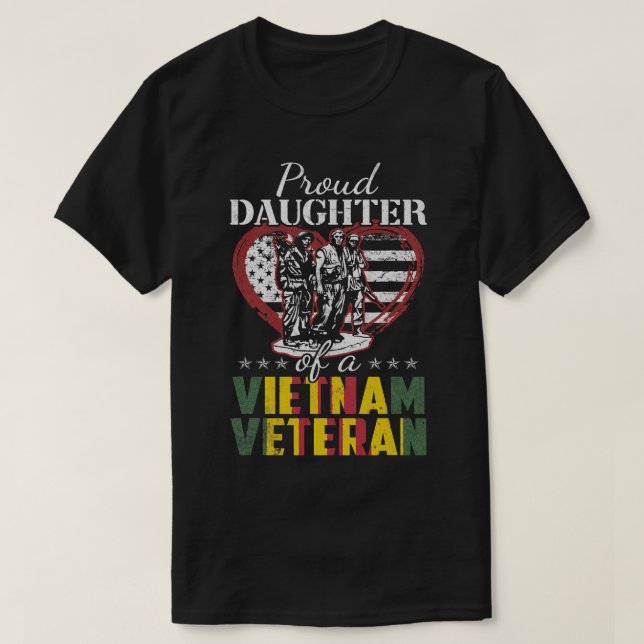 Stolze Tochter eines vietnamesischen Veteran T Shi T-Shirt (Design vorne)