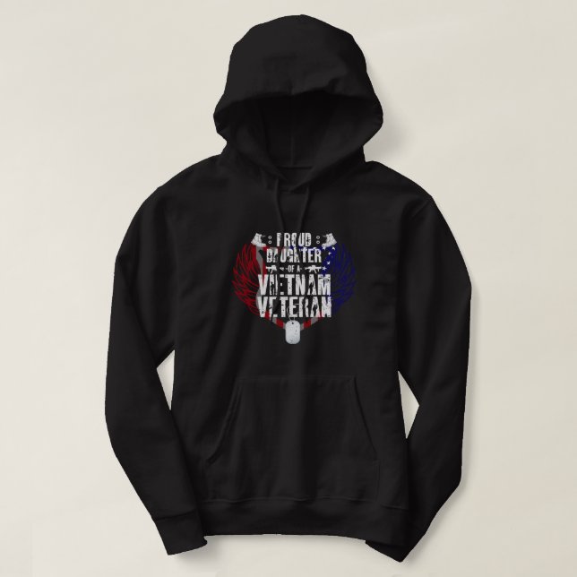 Stolze Tochter eines vietnamesischen Veteranen 333 Hoodie (Design vorne)