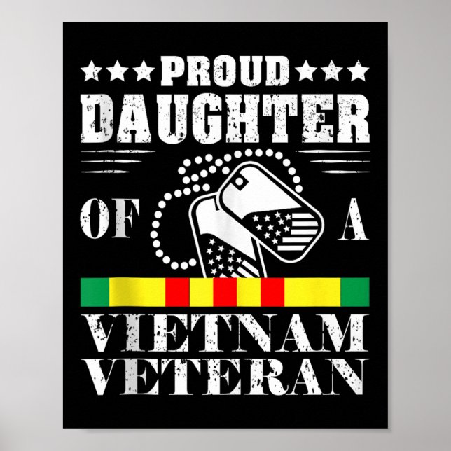 Stolze Tochter eines vietnamesischen Veteranentags Poster (Vorne)