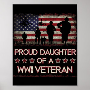 Stolze Tochter eines Wwii Veteranen 2 Weltkrieg Poster