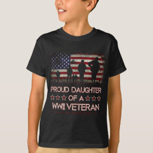 Stolze Tochter eines Wwii Veteranen 2 Weltkrieg T-Shirt